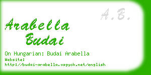 arabella budai business card